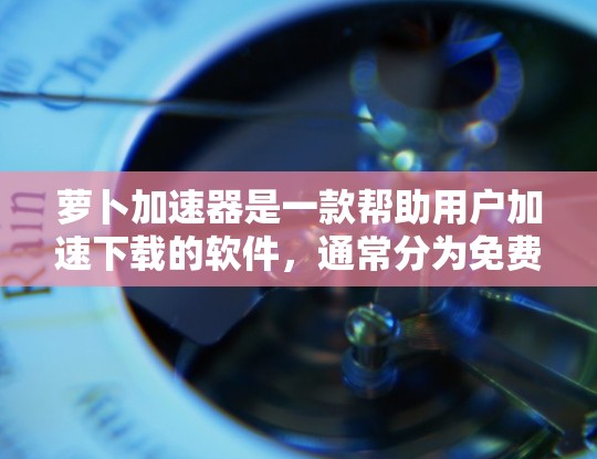 萝卜加速器是一款帮助用户加速下载的软件，通常分为免费版和付费版两种。以下是关于免费版账号的详细介绍