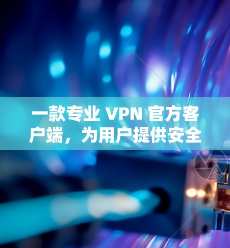 一款专业 VPN 官方客户端,为用户提供安全可靠的网络连接 一款专业 VPN 官方客户端,为用户提供安全可靠的网络连接